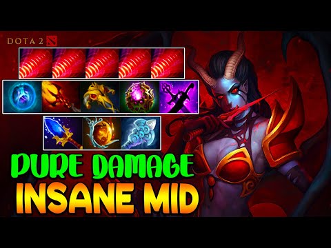 INSANE PURE DAMAGE - INTENSE MIDLANE - FULL TEAM FIGHT - DOTA 2 GAMEPLAY