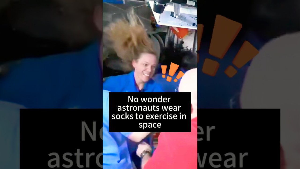 No wonder astronauts wear socks to exercise in space #astronaut #celebrity #shotrs #space