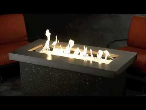 Key Largo Gas Fire Pit Table - Midnight Mist by The Outdoor GreatRoom Company Video