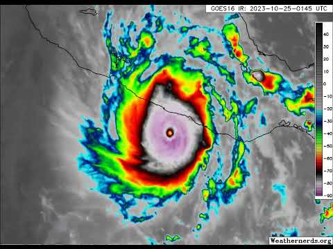 Hurricane Otis Satellite Loop-Rapid Intensification