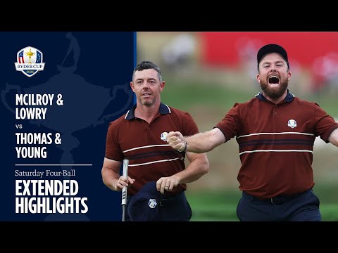 McIlroy/Lowry vs Thomas/Young Extended Highlights | Saturday Four-Ball | 2025 Ryder Cup