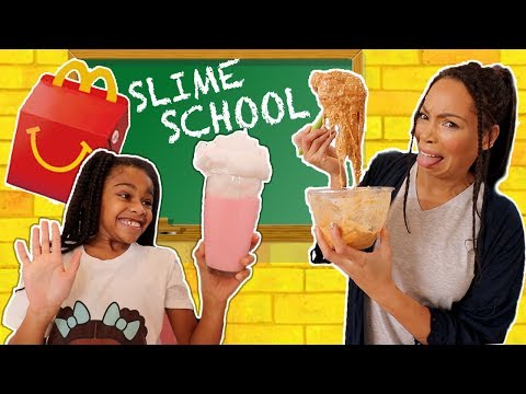 Slime School McDonald's Test Fail - Sneak Food in Class! New Toy School