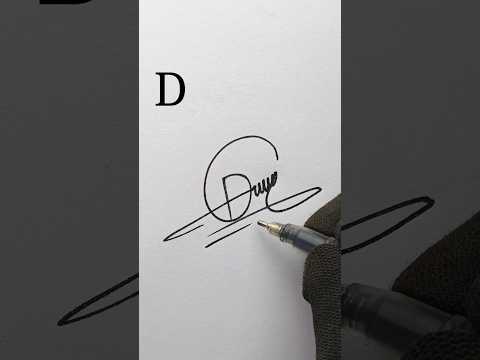 D letter official signature making #signaturestyle #howto #style