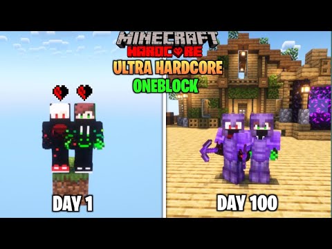 Insane Minecraft OneBlock Challenge - 100 Days Hardcore
