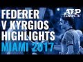 Extended Highlights: Federer v Kyrgios Classic | Miami Open 2017