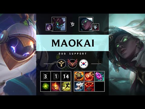 Maokai Support vs Senna - KR Grandmaster Patch 25.17