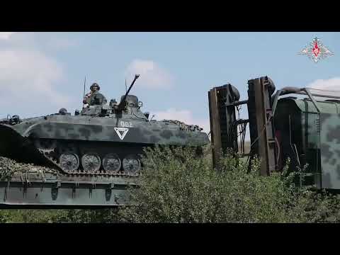 Russian Forces Deploy in Ukraine Armored Trains Protected by BMP 2 IFV Mounted on Railway Car