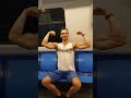 Flexing BIG BICEPS in the Subway