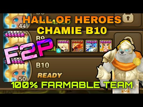 HALL OF HEROES / HOH LIGHT NINE TAILED FOX CHAMIE B10 FARMABLE TEAM SUMMONERS WAR