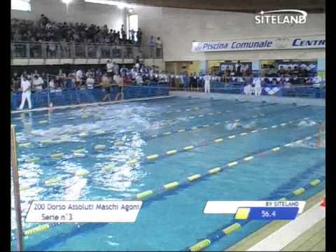 Serie 3 dei 200 Dorso  Assoluti Maschi Agonisti -  Meeting di Halloween 8  Trofeo citta' di Rosa'