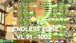 Plants vs Zombies 2 - Ancient Egypt | Endless Zone All Max Level Plants Test Level 91 - 100