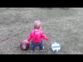Алиска играет в мяч 