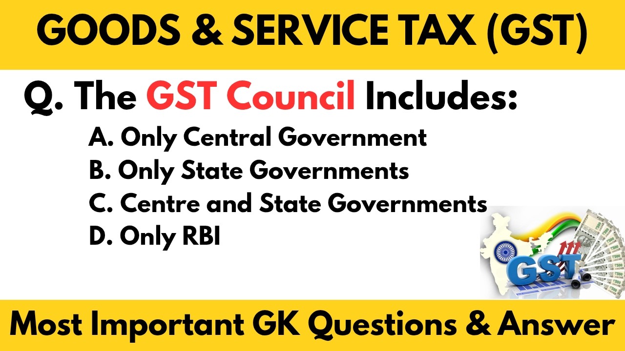 Goods And Services Tax GST MCQ || Most Important GST Question And Answer