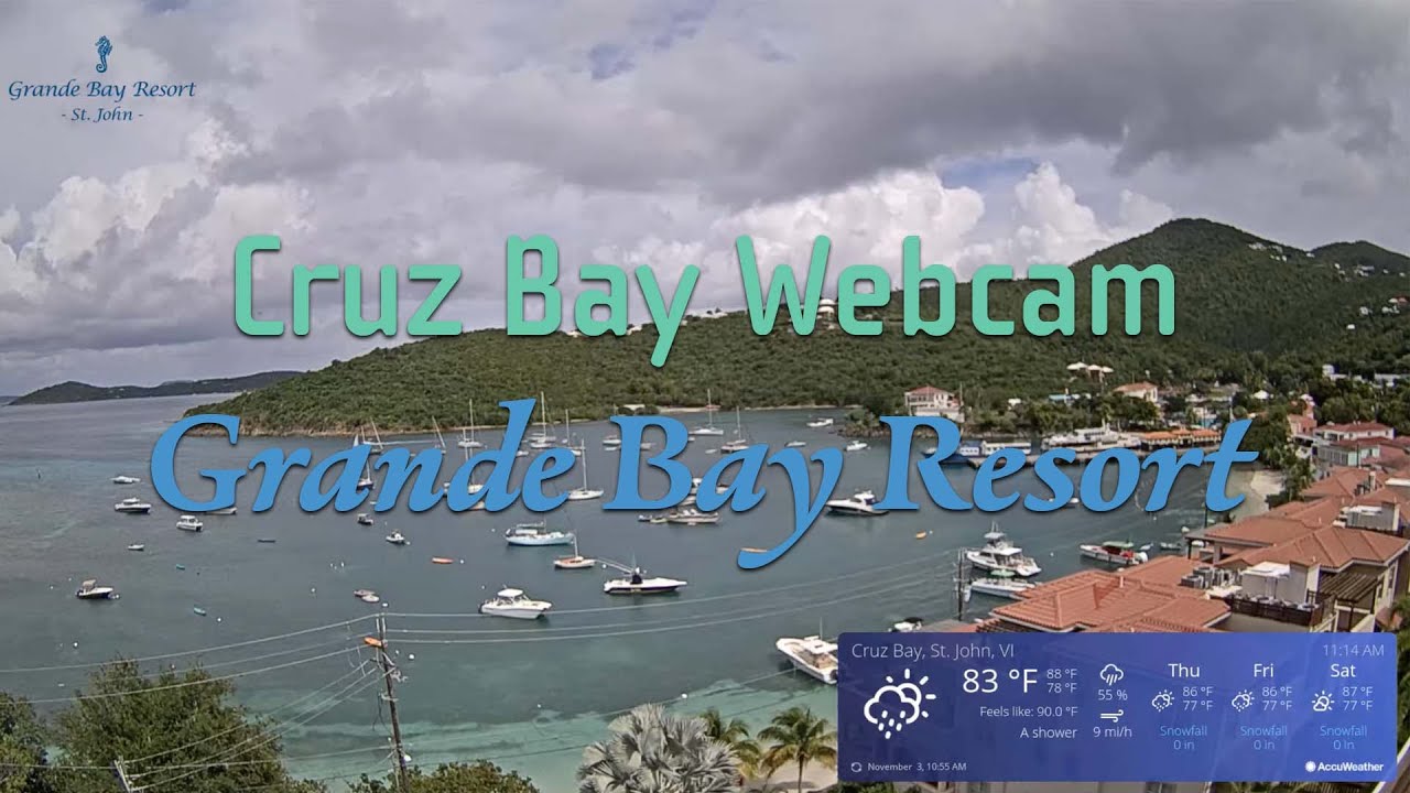 Live webcam view of Cruz Bay Harbor & Mooring Field