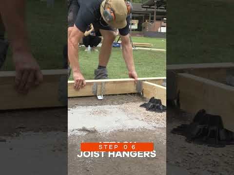 How To Build A Floating Deck - On A Slope (15 Steps) #diy #landscaping #deckbuilding #building