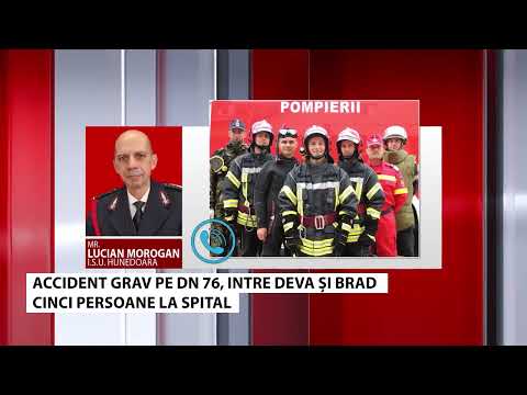 Serious accident on DN 76 between Deva and Brad – Five people were hospitalized