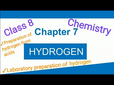 ICSE Class 8 Chemistry | Chapter Hydrogen | Preparation of hydrogen from acids | Lab preparation