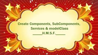 Create Components Sub-Components Services model Class (P-2)
