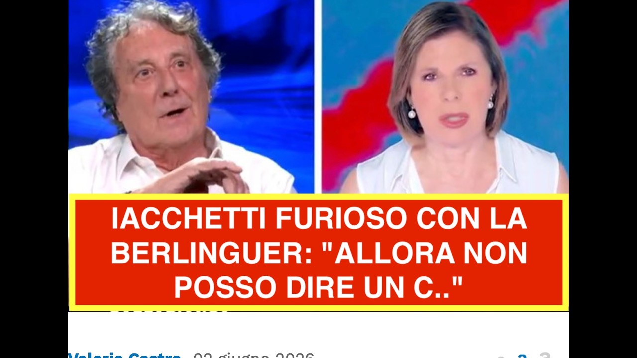 IACCHETTI FURIOSO CON LA BERLINGUER: "ALLORA NON POSSO DIRE UN C.."