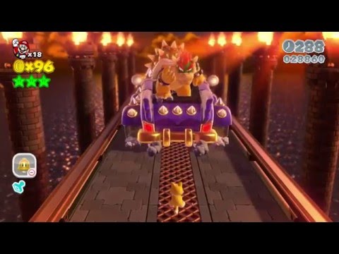 Super Mario 3D World 1 Castle 100% Bowser's Highway Showdown