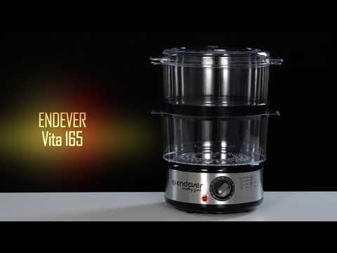 Миниатюра изображения товара Пароварка стационарная Endever Vita-165 (черный/металлик)