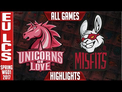 Unicorns of Love vs Misfits All Games Highlights - EU LCS W6D1 Spring 2017 - UOL vs MSF All Games