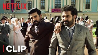 Ram Charan Saves Jr NTR At The Party | RRR (Hindi) Movie Scene | Netflix India
