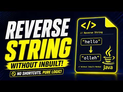 How To Reverse String Without Built In Methods Two Pointer Approach Interview Java Question