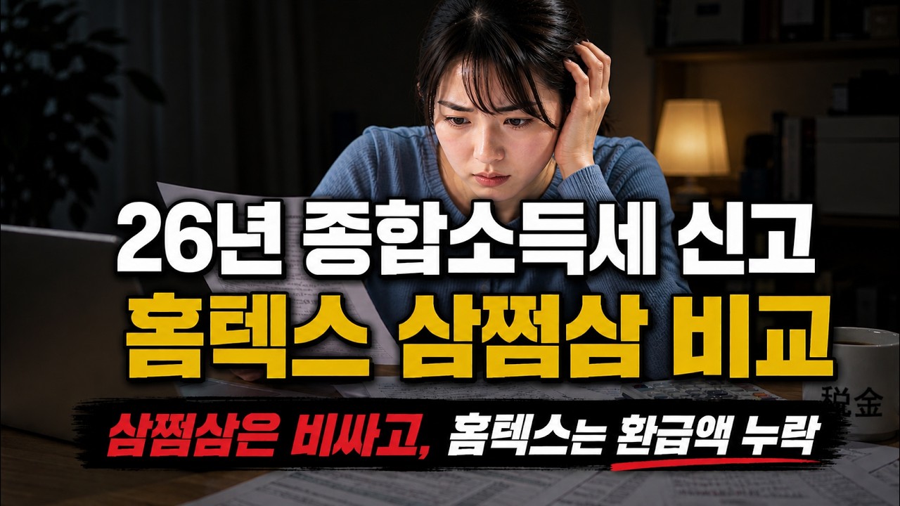 종합소득세 신고 삼쩜삼은 비씨고, 홈텍스는 환급액 누락되고