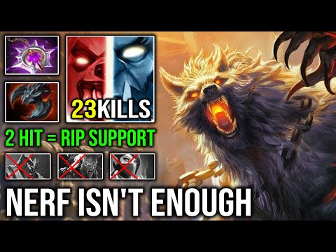 Who Said They Nerf Lycan?? WTF 2 Hit Support with Nullifier + Satanic EZ 23Kills OP Hero DotA 2