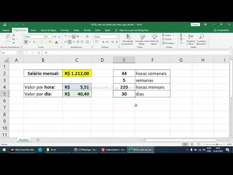 [EXCEL] Calcular valor do salário por hora e por dia