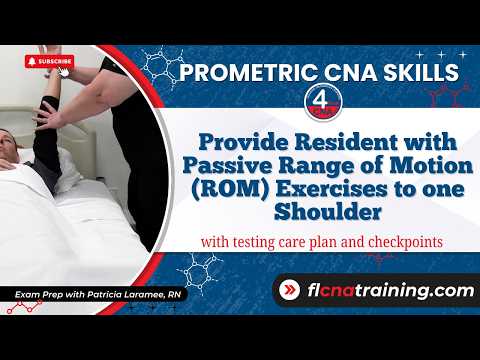 How to Perform Range of Motion for Shoulder | CNA Skills for Prometric Exam