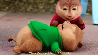 Alvin And The Chipmunks: The Road Chip Theodore saves Miles life and gets hit by a car