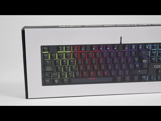 Teclado Cool Austin mechanisch gaming USB zwart met LED-verlichting video