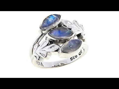 Nicky Butler Moonstone Sterling Silver Leaf Ring