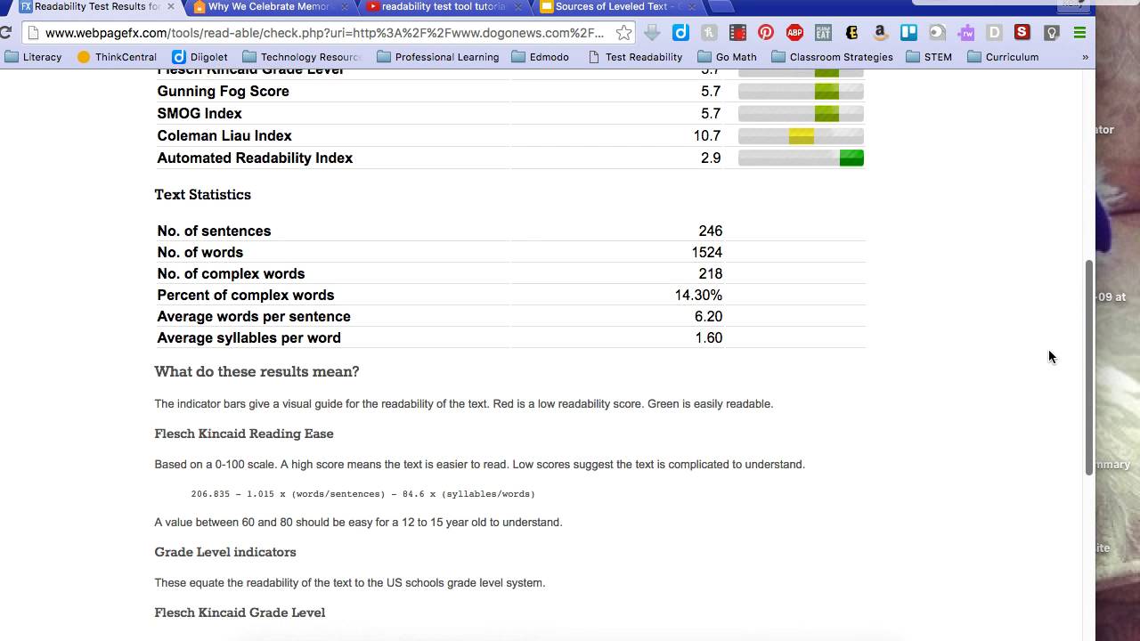 Readability Test Tool Tutorial
