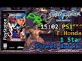 PB Street Fighter The Movie PS1 Speedrun In 15 02 Street Battle 1 Star E Honda