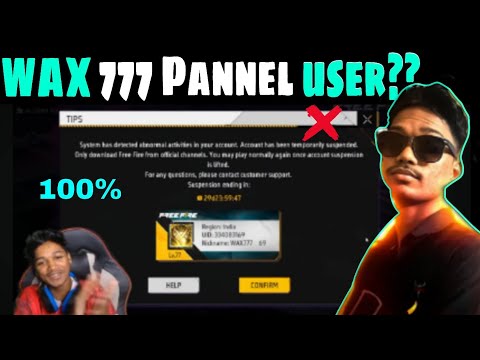 WAX777 FREE FIRE ID BANNED❌🫠 WHAT IS THE REASON??