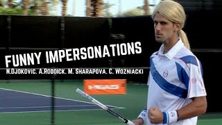 Tennis. Players Imitates Other Players - Funny Moments video