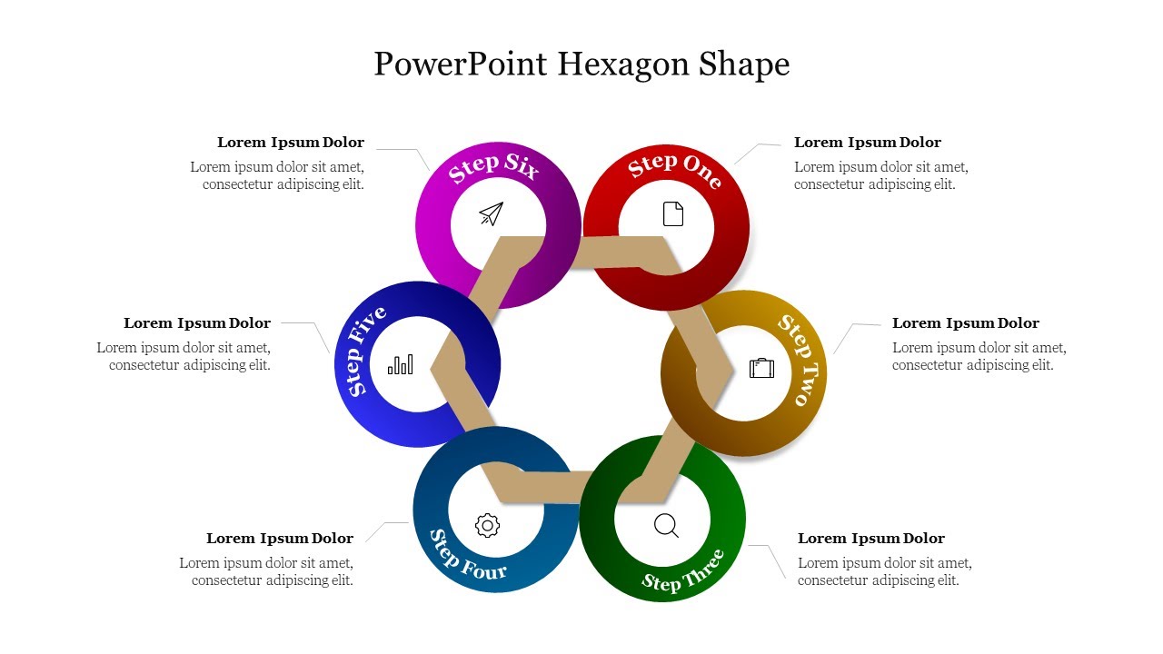 How To Create Circle With Hexagon Process Model In PPT