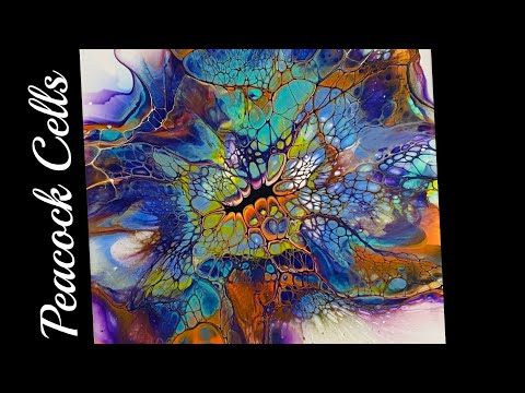 (716) Colourful Bloom Technique, Two Cell Activators, Acrylic Paint Pouring,