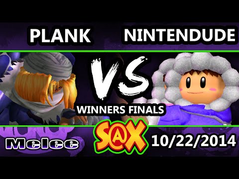 S@X - Plank (Sheik) Vs. Apex | Nintendude (Ice Climbers) SSBM Winners Finals - Melee