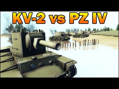 20 KV-2 vs 20 PANZER IV - Battle of RNG - Men of War Assault Squad 2 - Editor Scenario #103