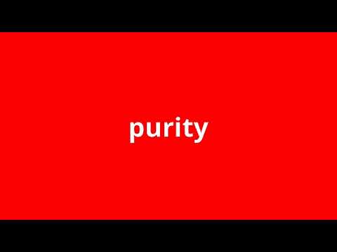what is the meaning of purity