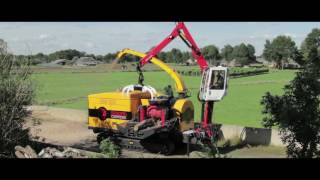 EC 1175 C18 on tracks with crane