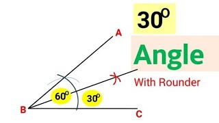 How to draw 30 degree angle
