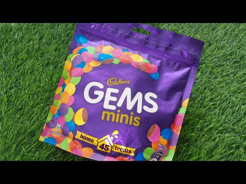 Cadbury GEMS minis home 🏡 treat pack unwrapping