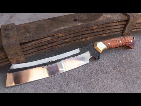 Fabricación de cuchillo Chopper a partir de una ballesta de camión
