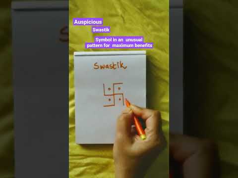 SACRED SWASTIK Symbol Drawing, Strokes not Intersecting for Divine Protection, PROSPERITY,  GOODLUCK