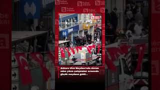Ankara Ulus Meydanı’nda devam eden yıkım çalışmaları sırasında göçük m